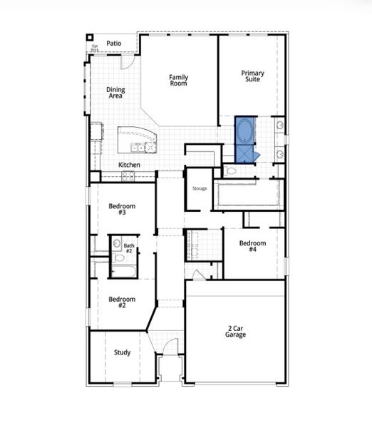 2D floor plan layout for the Davenport by Highland Homes in Devonshire, Forney, TX (Image 3). 2D floor plan layout for the Davenport by Highland Homes in Devonshire, Forney, TX (Image 3).