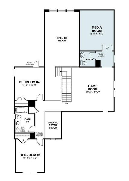 2D floor plan layout of this home in Edgewood, Leander, TX (Image 6).