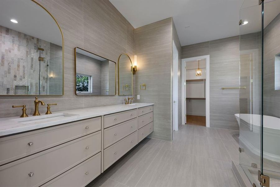 Furnished interior view inside a new home in , Dallas (Image 29).