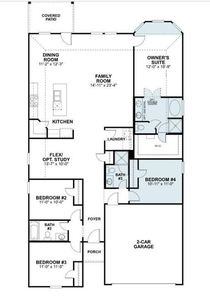 2D floor plan layout of this home in Summerview, Fulshear, TX (Image 3). 2D floor plan layout of this home in Summerview, Fulshear, TX (Image 3).