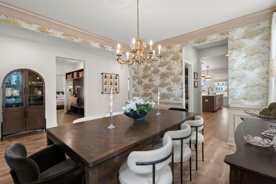 Furnished interior view inside a new home in Tidewater at Lakes of Cane Bay, Summerville (Image 21).
