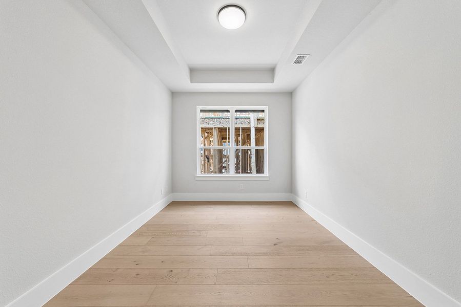Representative unfurnished interior of a home built from the Kindrick by Landon Homes in Fields - East Village, Frisco (Image 26). Representative unfurnished interior of a home built from the Kindrick by Landon Homes in Fields - East Village, Frisco (Image 26).