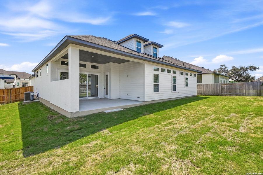 Exterior details and patio area of a home in Mesa Western, Cibolo (Image 28). Exterior details and patio area of a home in Mesa Western, Cibolo (Image 28).