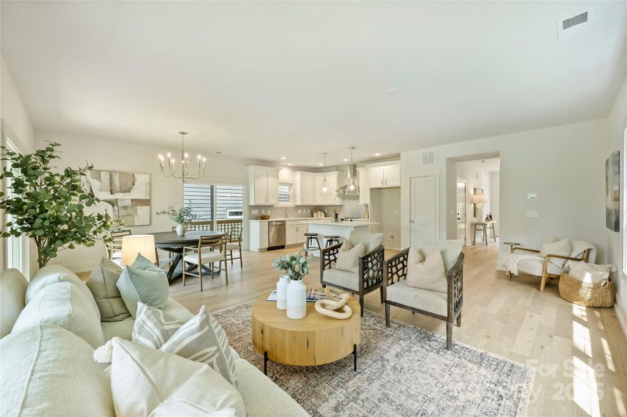 Furnished interior view inside a new home in , Charlotte (Image 6). Furnished interior view inside a new home in , Charlotte (Image 6).