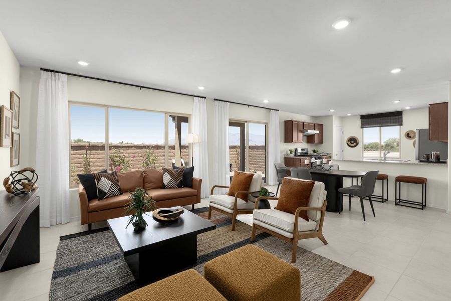 Representative furnished interior of a home built from the 1442 by KB Home in Enclaves at Tumamoc, Tucson (Image 6).