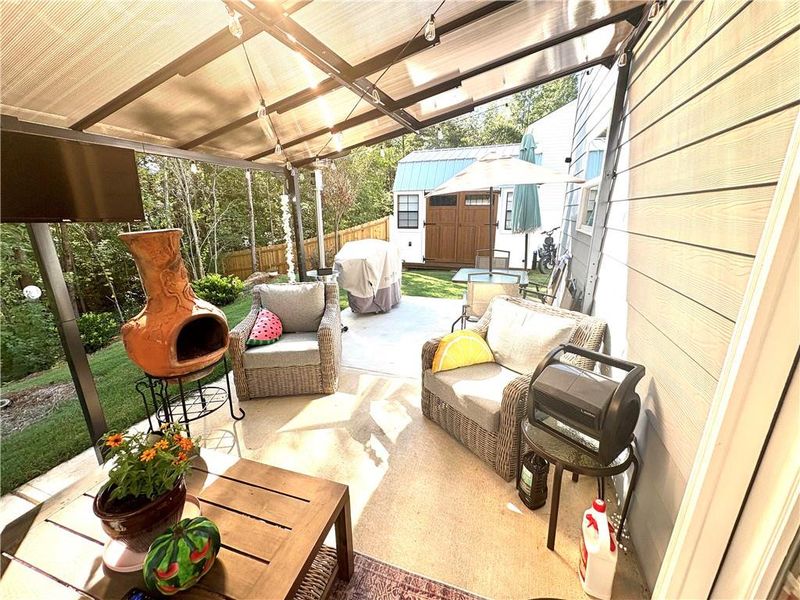 Exterior details and patio area of a home in , Toccoa (Image 25).