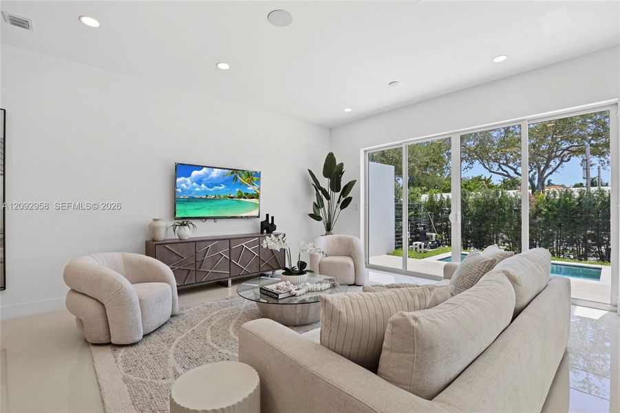 Furnished interior view inside a new home in , Fort Lauderdale (Image 8). Furnished interior view inside a new home in , Fort Lauderdale (Image 8).