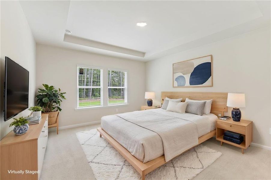 Furnished interior view inside a new home in Parkside at Grayson, Grayson (Image 8).