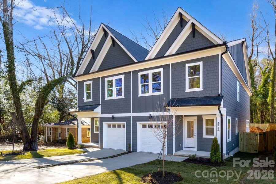 Front exterior of a new home in , Charlotte, NC, highlighting curb appeal (Image 2). Front exterior of a new home in , Charlotte, NC, highlighting curb appeal (Image 2).