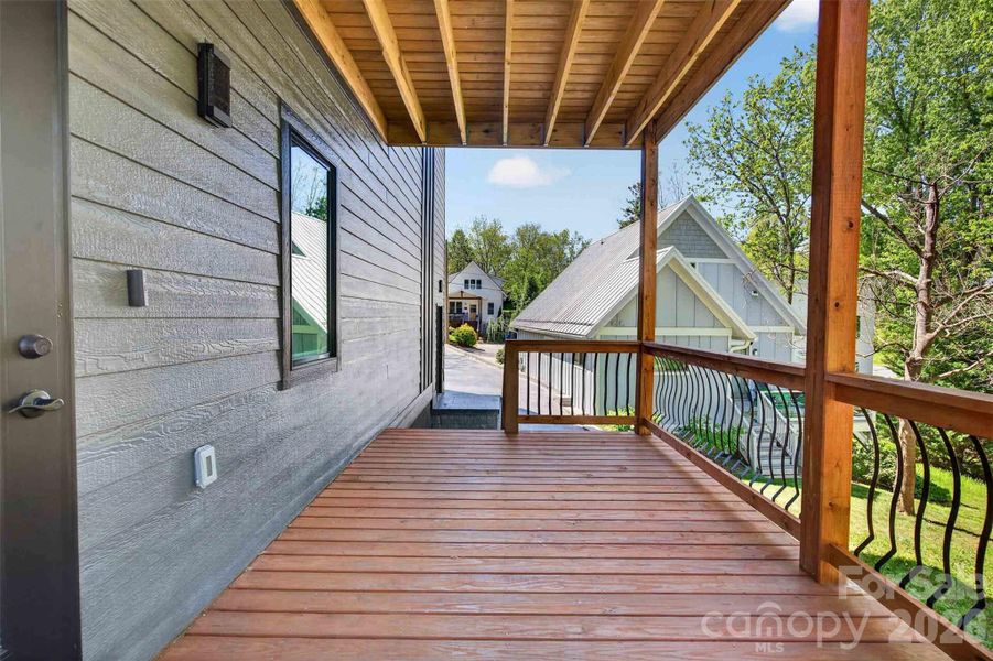 Exterior details and patio area of a home in , Asheville (Image 28).