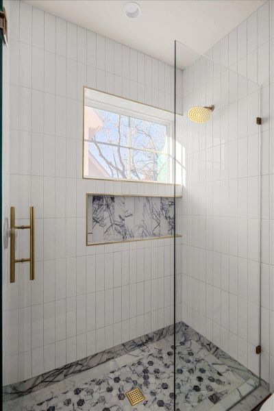 Primary walk-in shower