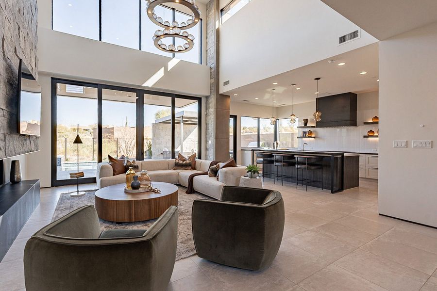 Furnished interior view inside a new home in Village at Seven Desert Mountain, Scottsdale (Image 18).