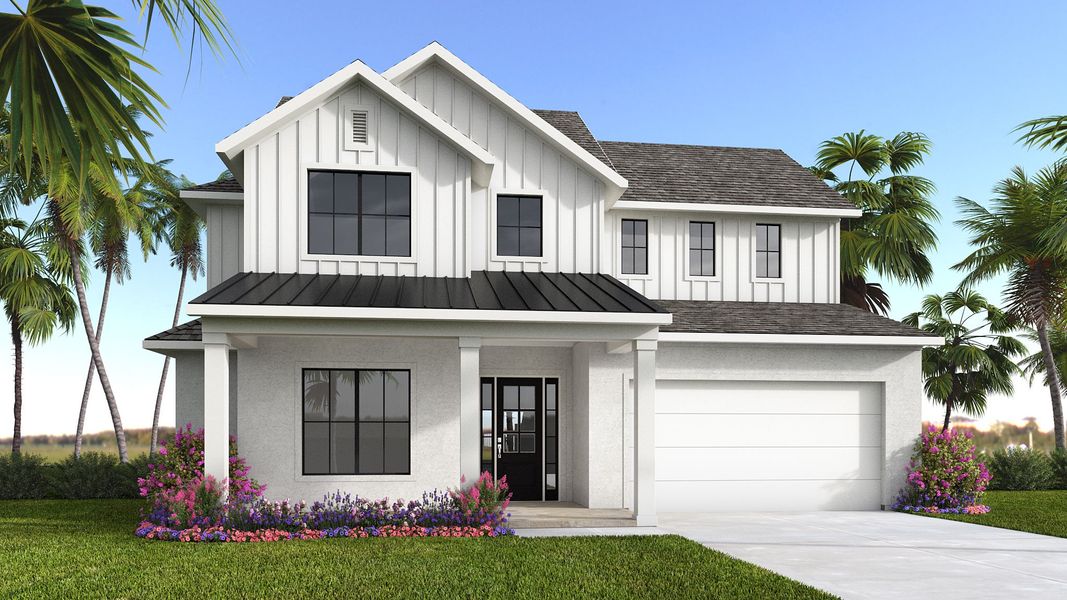 Representative exterior photo of a completed home built from the 3253F by Perry Homes in Turnleaf 60', Punta Gorda, FL (Image 6).
