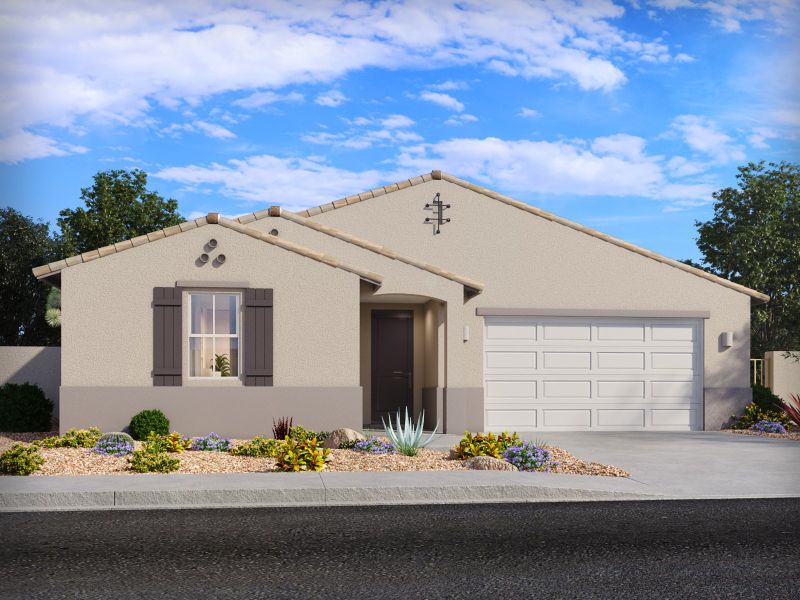 Representative exterior photo of a completed home built from the Diamond by Meritage Homes in Summit at Rocking K, Vail, AZ (Image 1).