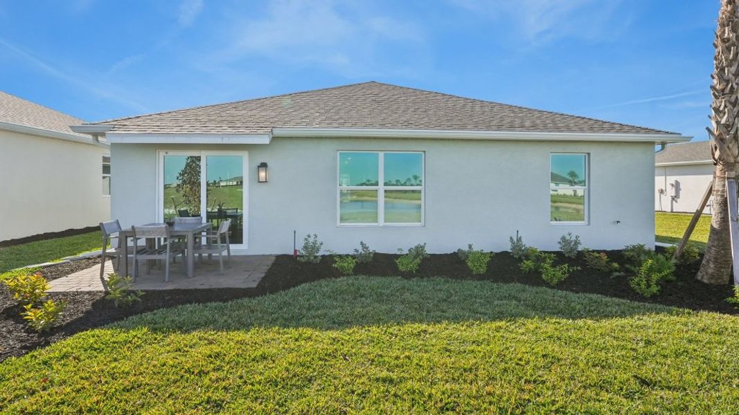 Exterior details and patio area of a home in Palmetto Landing at Babcock Ranch Express, Punta Gorda (Image 2).