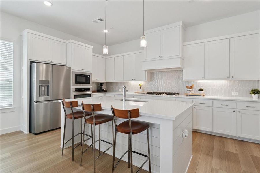 Furnished interior view inside a new home in Painted Tree - South, McKinney (Image 7). Furnished interior view inside a new home in Painted Tree - South, McKinney (Image 7).