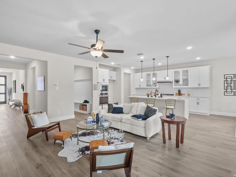Furnished interior view inside a new home in The Reserve at Potranco Oaks, Castroville (Image 15).