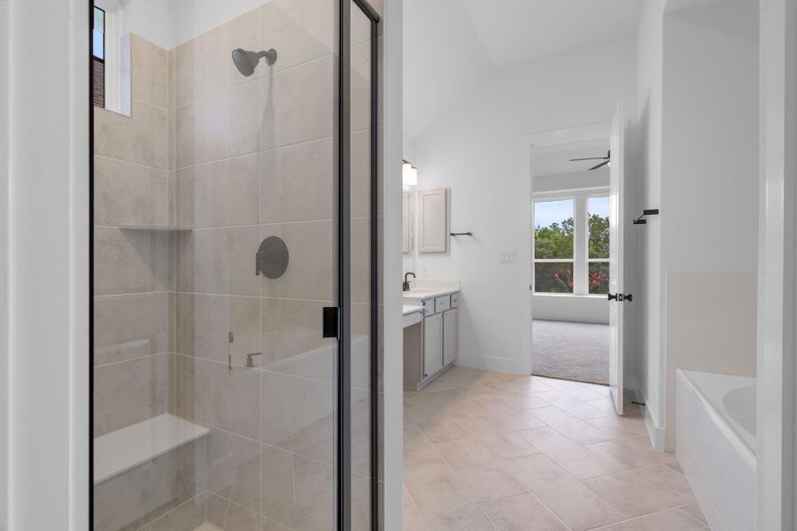 Walk-in shower in Primary Bath