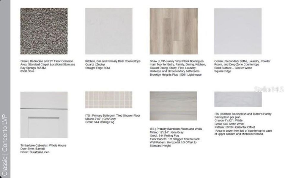 Sample of building materials used in homes in Esplanade at Skye Ranch, Sarasota (Image 13).