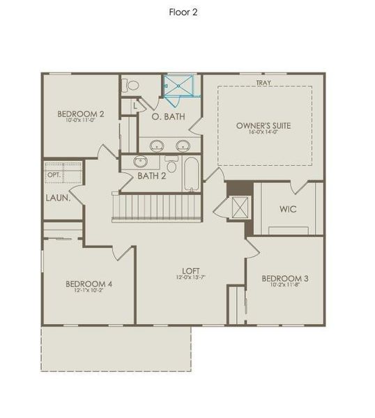 2D floor plan layout of this home in Linden Grove, Powder Springs, GA (Image 3).