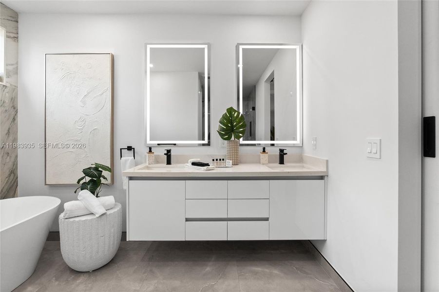 Furnished interior view inside a new home in , Fort Lauderdale (Image 40).