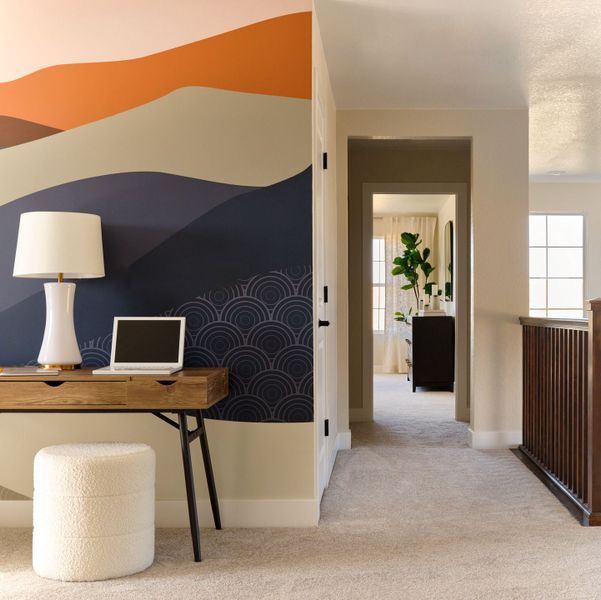 Representative furnished interior of a home built from the Ridgway by Taylor Morrison in Dawson Trails Town Collection, Castle Rock (Image 16).