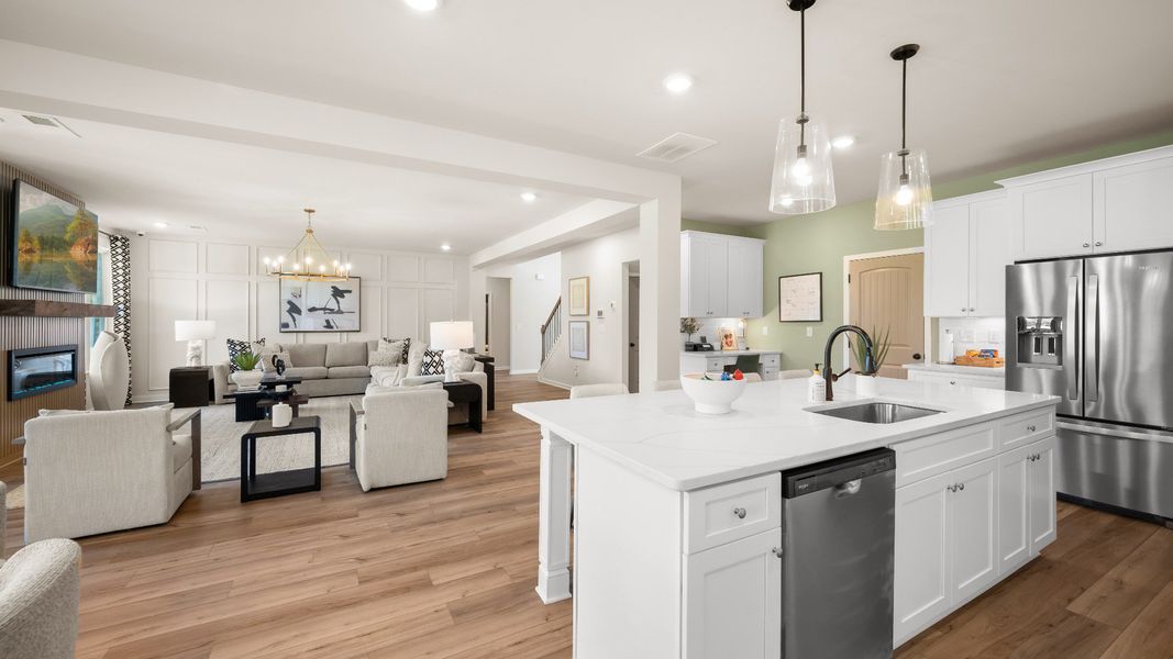 Representative furnished interior of a home built from the Clarity by DRB Homes in Northcroft, Loganville (Image 23).