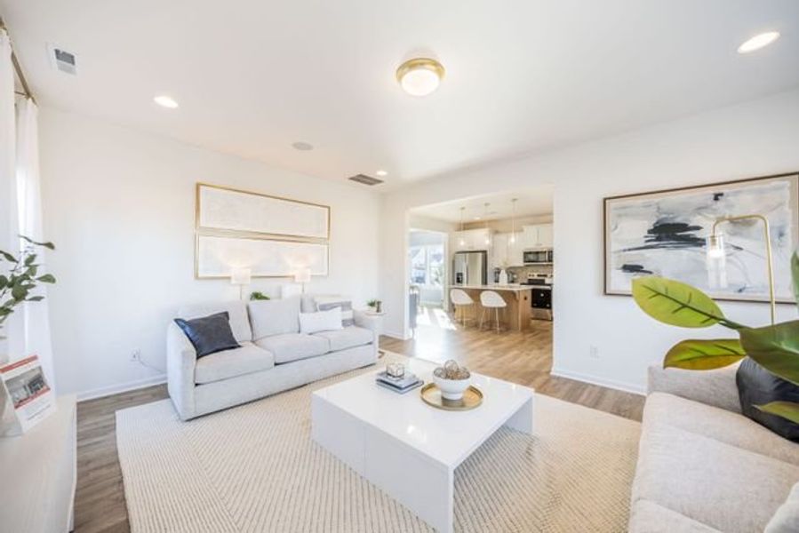 Representative furnished interior of a home built from the Hudson by True Homes in Harpers Landing, Walkertown (Image 7).