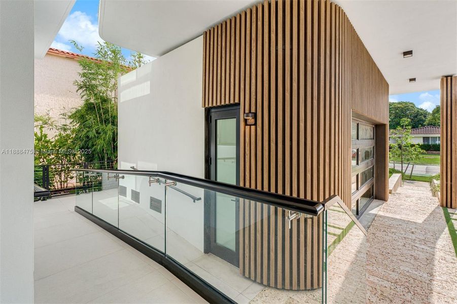 Exterior details and patio area of a home in , Miami Beach (Image 37). Exterior details and patio area of a home in , Miami Beach (Image 37).
