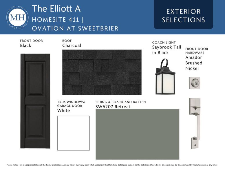 Sample of building materials used in homes in Ovation at Sweetbrier, Durham (Image 4).