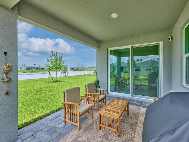 Exterior details and patio area of a home in Azalea, Port St. Lucie (Image 29).