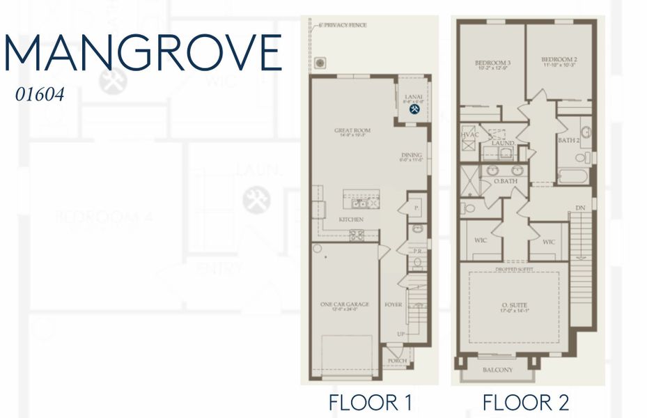 2D floor plan layout of this home in Coral Edge, Margate, FL (Image 3).