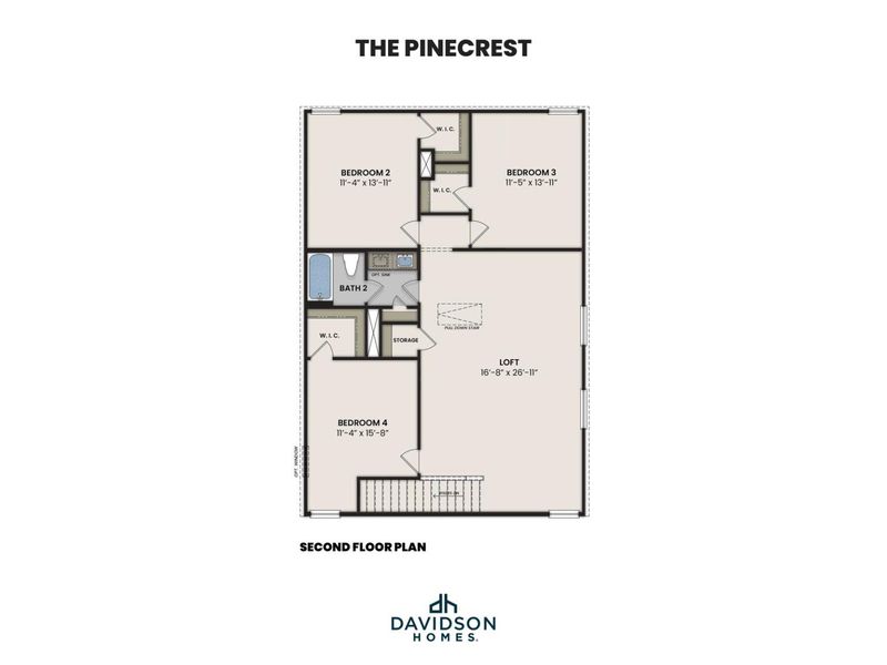 2D floor plan layout for the The Pinecrest B w/ 3rd Car by Davidson Homes LLC in Morgan Meadows, San Antonio, TX (Image 4). 2D floor plan layout for the The Pinecrest B w/ 3rd Car by Davidson Homes LLC in Morgan Meadows, San Antonio, TX (Image 4).