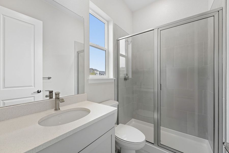 Furnished interior view inside a new home in Trailstone Destination Collection, Arvada (Image 3).