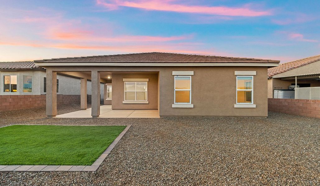 Exterior details and patio area of a home in Solterra, Green Valley (Image 24).