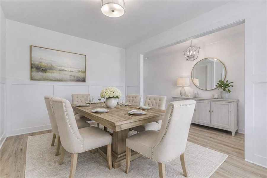 Furnished interior view inside a new home in , Buford (Image 16).