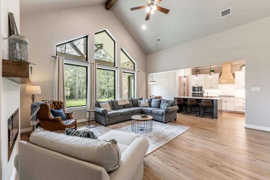Furnished interior view inside a new home in , New Waverly (Image 32).