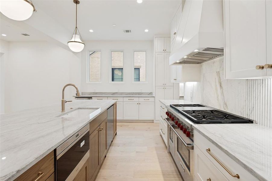 Gourmet island kitchen designed for both entertaining and culinary excellence