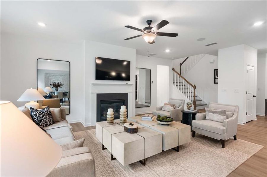 Furnished interior view inside a new home in Creekside, Dawsonville (Image 9). Furnished interior view inside a new home in Creekside, Dawsonville (Image 9).