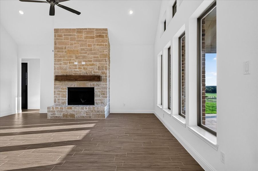 Doug Parr Homes | Open-Concept Family Room with Fireplace