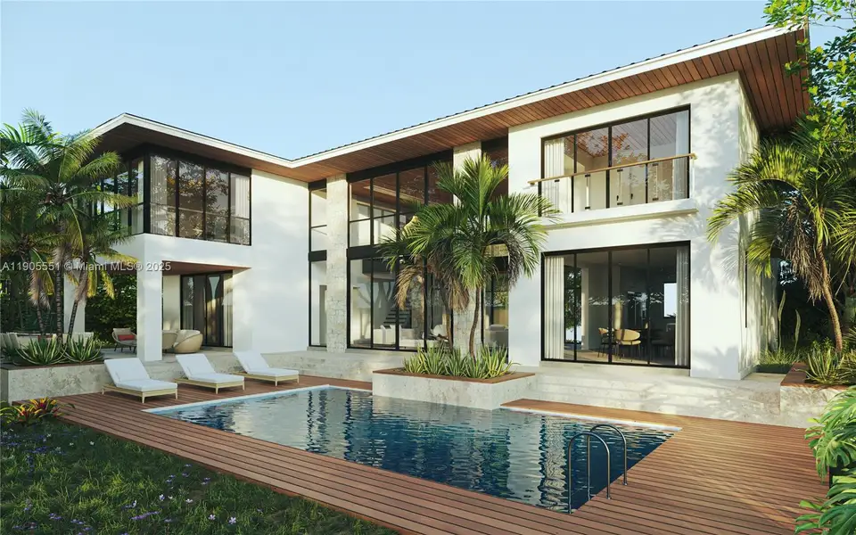 Exterior details and patio area of a home in , Coral Gables (Image 2). Exterior details and patio area of a home in , Coral Gables (Image 2).