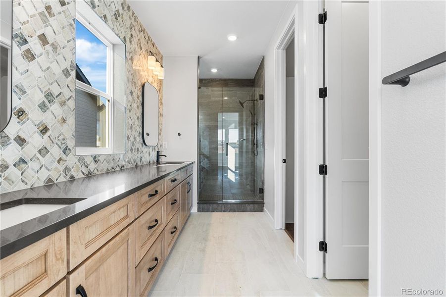 Furnished interior view inside a new home in Portrait at The Canyons, Castle Pines (Image 22).