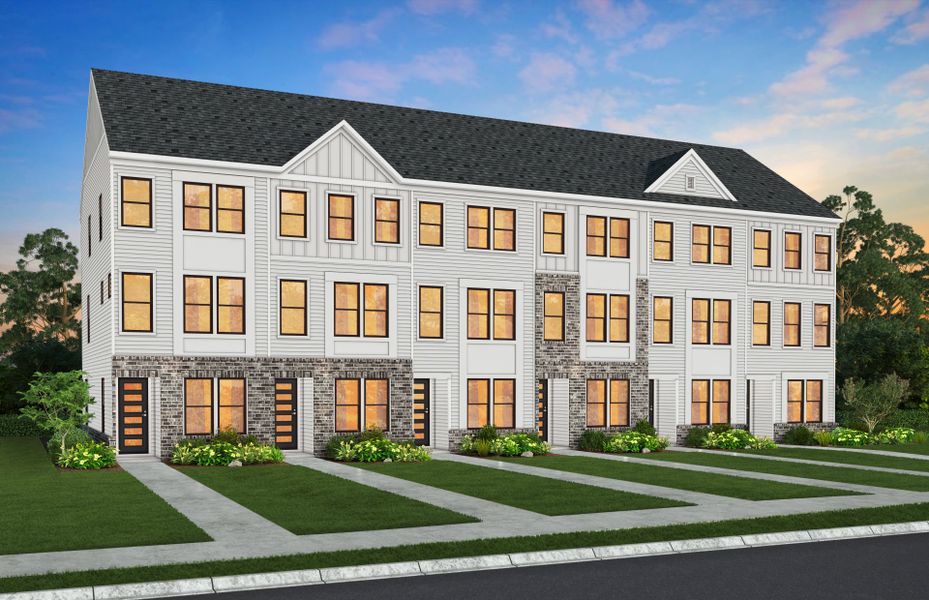 Representative exterior photo of a completed home built from the Evans by Pulte Homes in West End Heights, Charlotte, NC (Image 15).