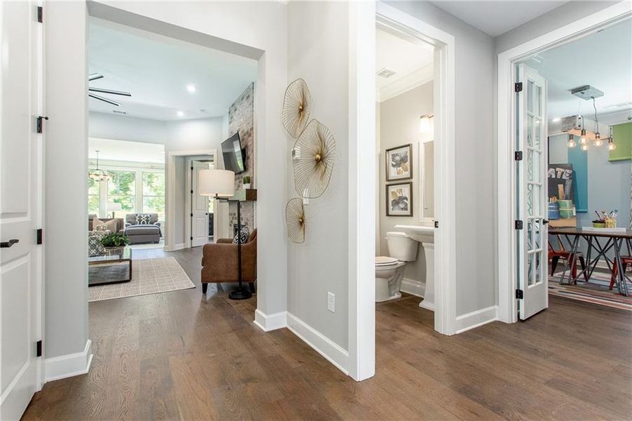 Furnished interior view inside a new home in Cresswind Georgia at Twin Lakes, Hoschton (Image 25). Furnished interior view inside a new home in Cresswind Georgia at Twin Lakes, Hoschton (Image 25).