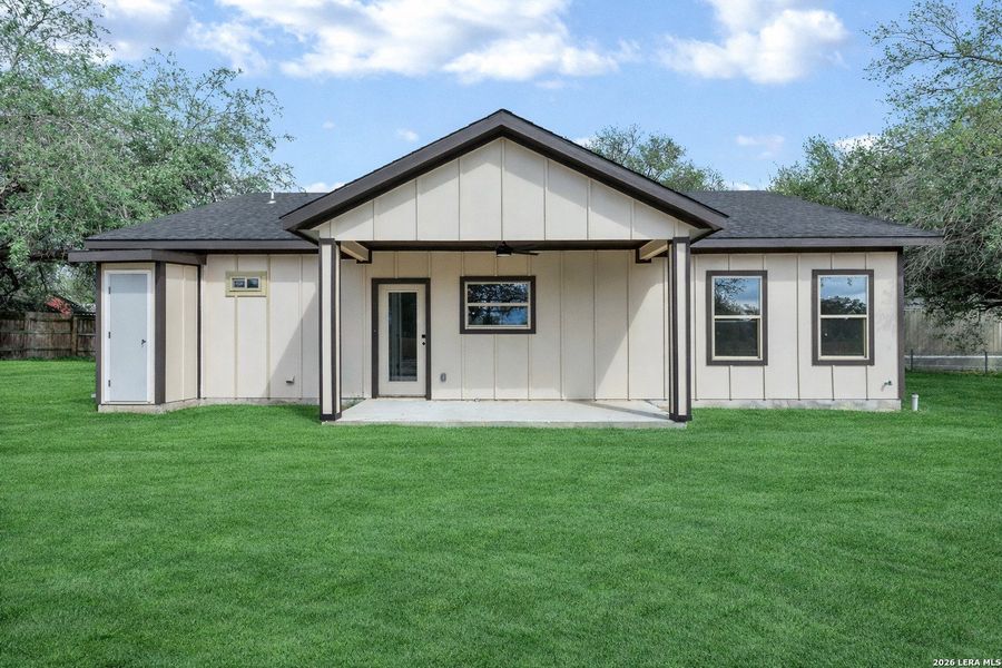 Exterior details and patio area of a home in , Elmendorf (Image 21). Exterior details and patio area of a home in , Elmendorf (Image 21).
