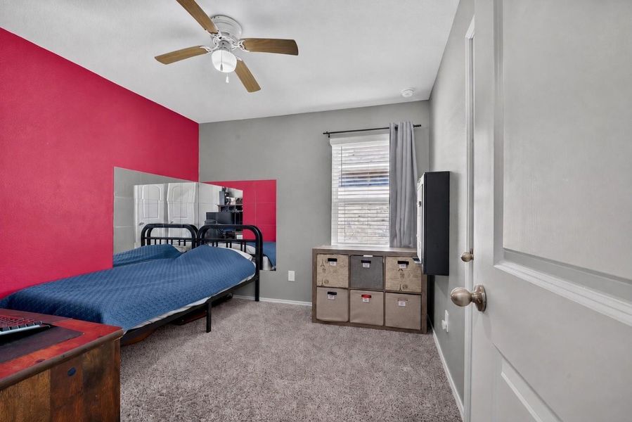 Third bedroom offers additional flexible space with a ceiling fan, closet and natural light. Third bedroom offers additional flexible space with a ceiling fan, closet and natural light.