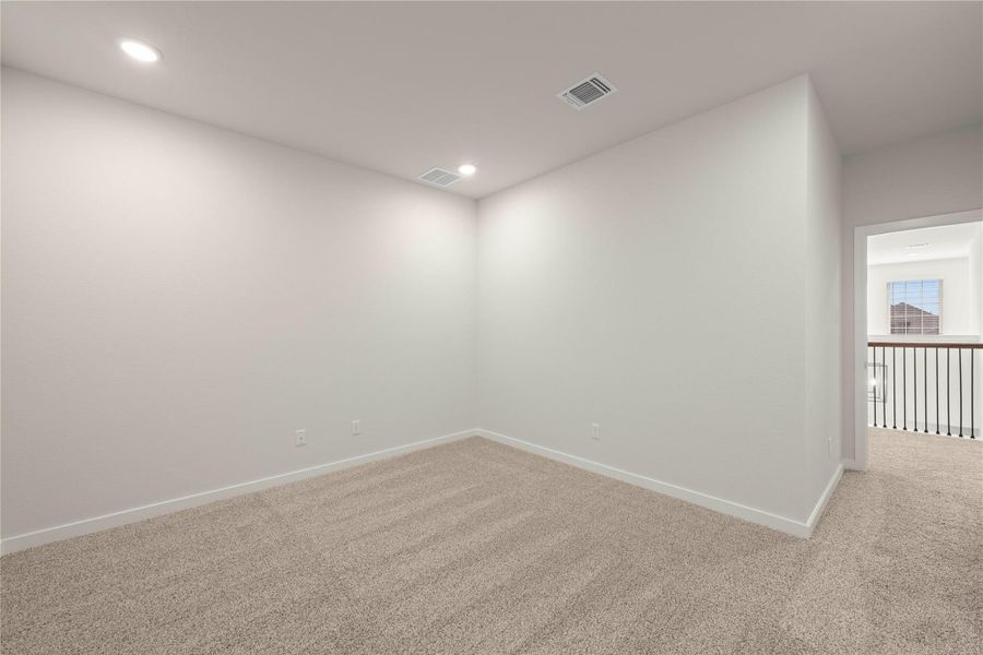 A versatile bonus room or office space, ready for your personalized touch.