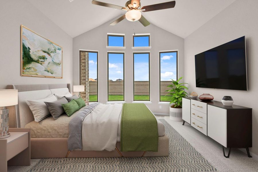 Furnished interior view inside a new home in Bridgeland, Cypress (Image 11).