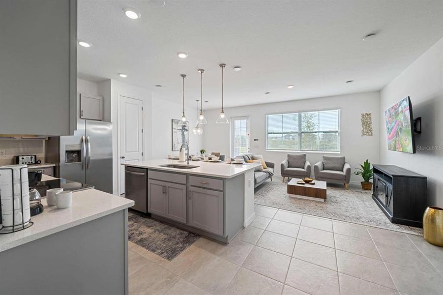 Furnished interior view inside a new home in , Davenport (Image 5). Furnished interior view inside a new home in , Davenport (Image 5).