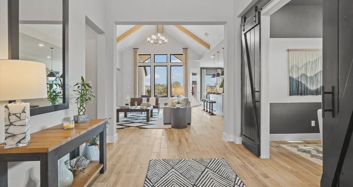 Representative furnished interior of a home built from the Brooke by Chesmar Homes in Meyer Ranch, New Braunfels (Image 4).